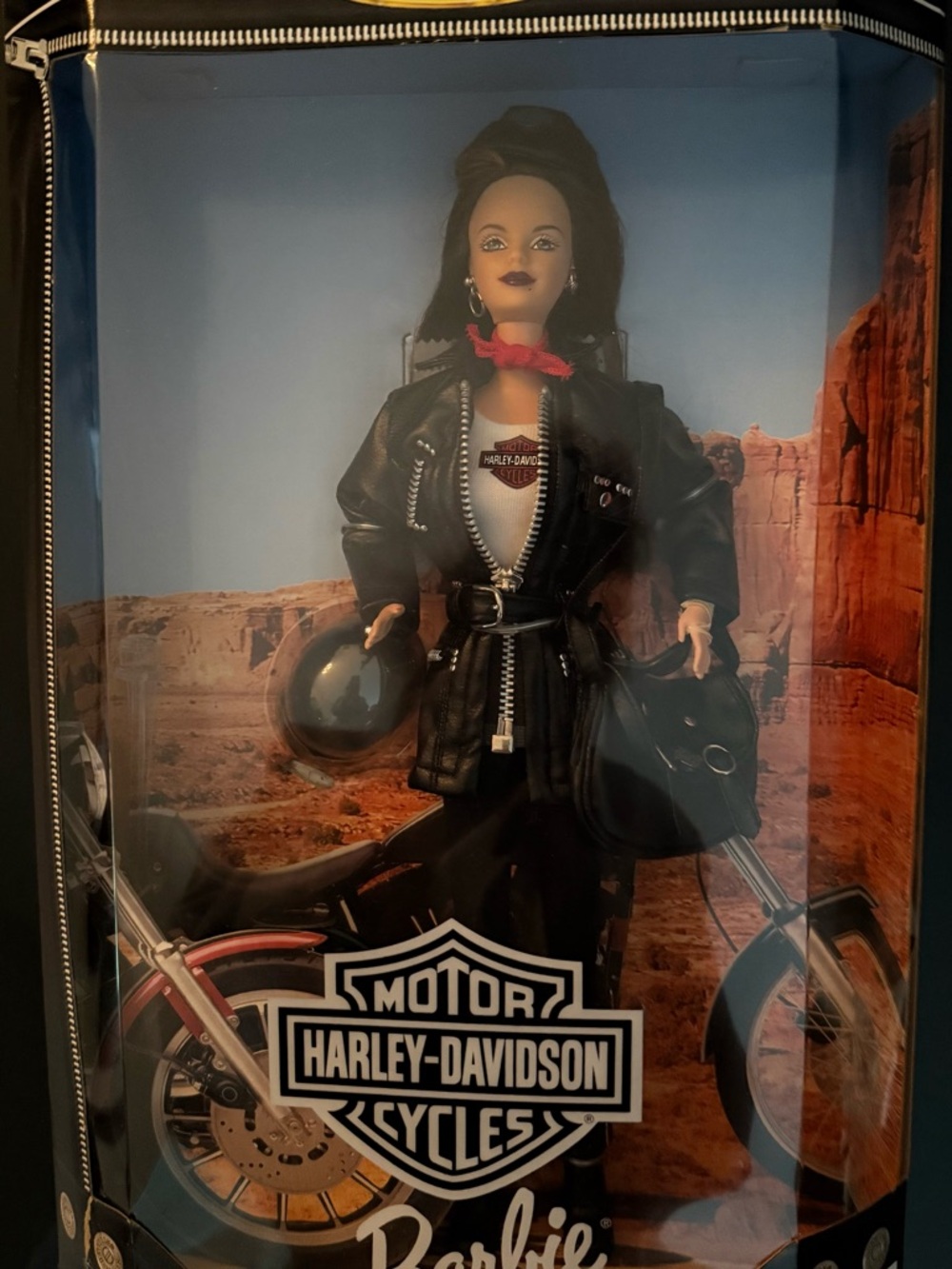 Harley-Davidson Black and Red Biker Doll